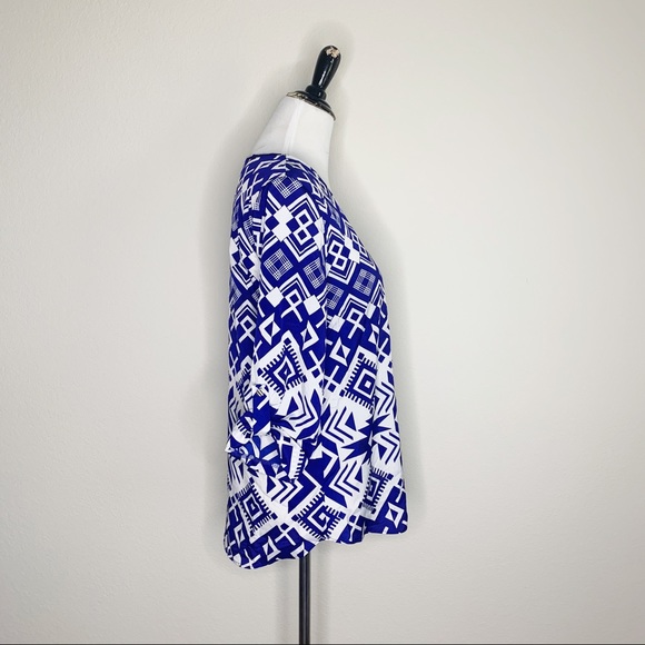 Anthropologie Everly Tunic, Blue and White - Picture 10 of 13